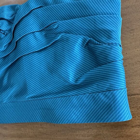 Marc By Marc Jacobs Blue Silk Crop Bustier Corset Top Sz 10 Sweetheart Pleated - Picture 3 of 12